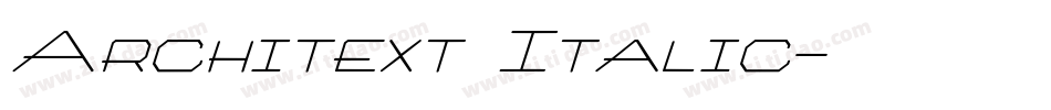 Architext Italic字体转换